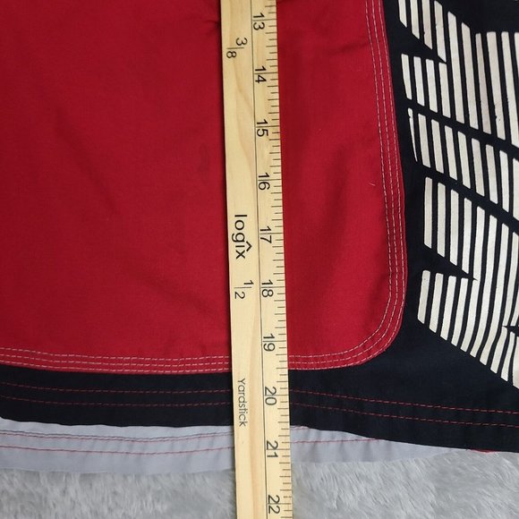 Vintage Nike Swim Trunks Men’s XL Black  Swoosh Logo Red  Lined Men's Swim trunk - Picture 7 of 11